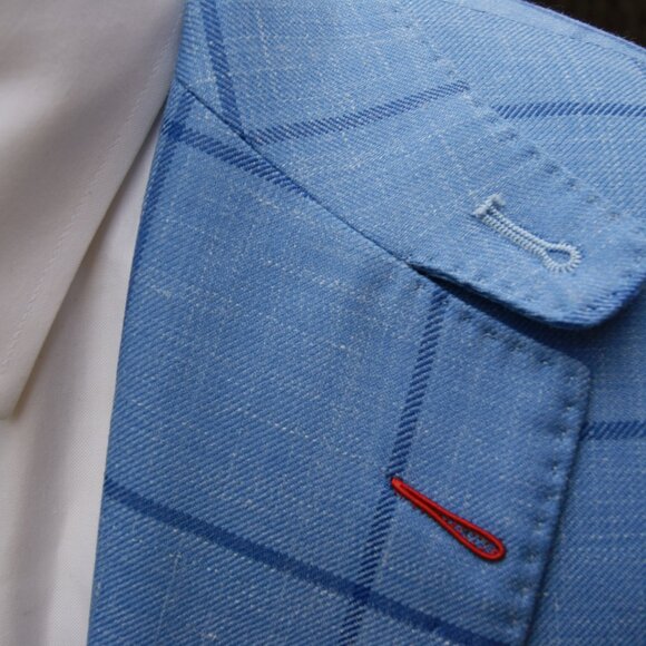 Blue Windowpane Suit - Picture 4 of 13